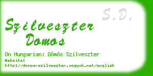 szilveszter domos business card